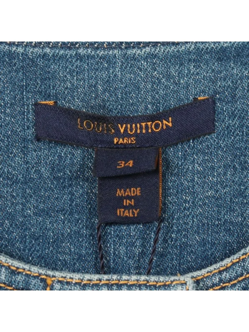 Louis Vuitton Dress Sleeveless Denim Dhm Cotton